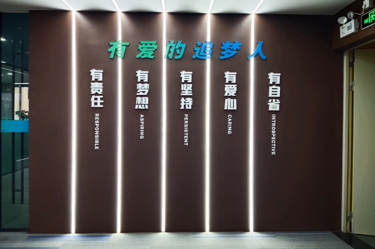 深圳麦克韦尔-企业文化墙设计落地